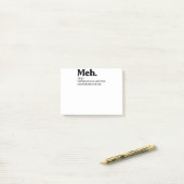 Meh Funny Quote Post-it® Notes (Op bureau)
