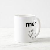 Meh. Goat Doodle Funny Minimalist Mug Koffiemok (Voorkant rechts)