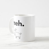 Meh. Goat Doodle Funny Minimalist Mug Koffiemok (Voorkant links)