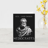 Meh Goed Genoeg Grappige Mediocrates Demotivationa Kaart (Gele Bloem)