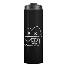 meh grappig aangezicht emoji thermosbeker