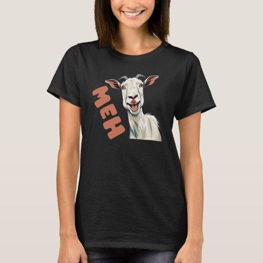Meh, grappig Boerderij dier T-shirt (Voorkant)