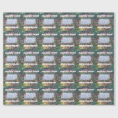 Meh Gravestone Morbid Humor Funny Custom Birthday Cadeaupapier (Vlak)