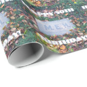 Meh Gravestone Morbid Humor Funny Custom Birthday Cadeaupapier (Rol Hoek)