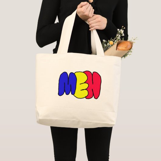 meh grote canvas tas (Voorkant (product))