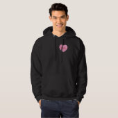 Meh Heart Pocket Funny Anti-Valentijnsdag Single Hoodie (Voorkant volledig)