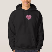 Meh Heart Pocket Funny Anti-Valentijnsdag Single Hoodie (Voorkant)