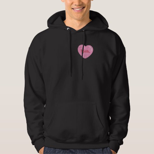 Meh Heart Pocket Funny Anti-Valentijnsdag Single Hoodie (Voorkant)