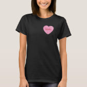 Meh Heart Pocket Funny Anti-Valentijnsdag Single T-shirt (Voorkant)