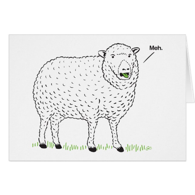 "Meh"-kaart (Voorkant Horizontaal)
