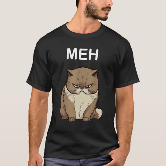 Meh Kat Ca voor Kat PapaMama T-shirt (Voorkant)