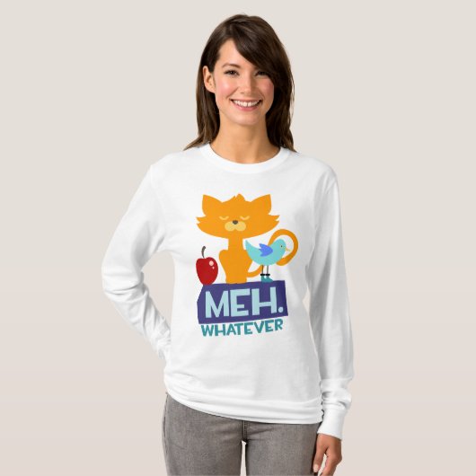 Meh. Lang geslapen Shirt (Voorkant volledig)