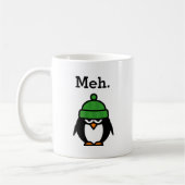 Meh meme Funny apathy citaat pinguin koffie mok (Links)