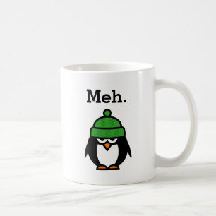 Meh meme Funny apathy citaat pinguin koffie mok