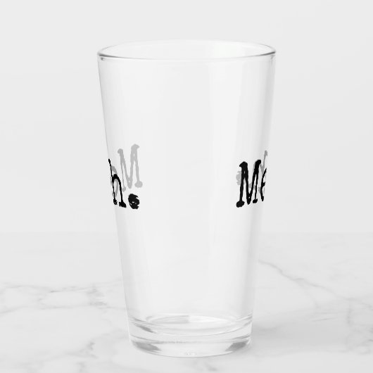 Meh Pint Glass Glas (Links)
