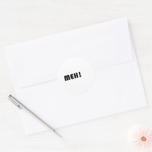 MEH! RONDE STICKER (Envelop)