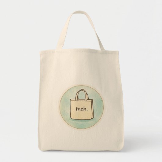 Meh Sarcastic Dry Humor, Snarky Shopping Tote Bag (Voorkant)