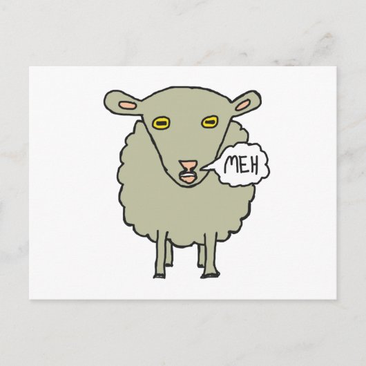 Meh Sheep Briefkaart (Voorkant)