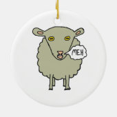Meh Sheep Keramisch Ornament (Achterkant)