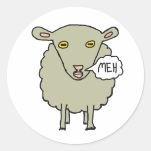 Meh Sheep Ronde Sticker