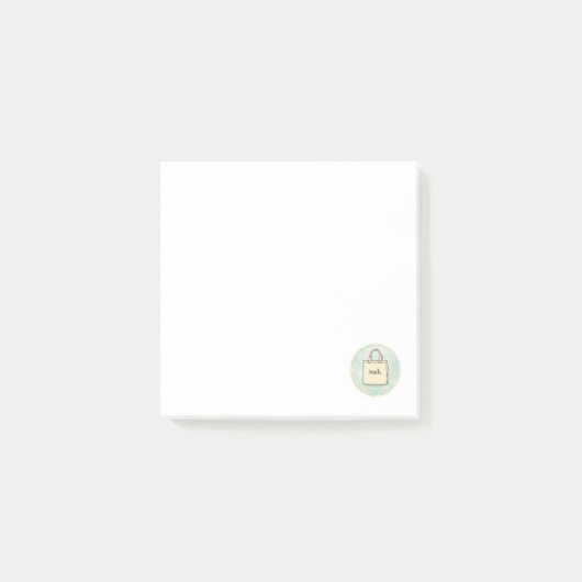 Meh Shopping Tote Post-it Notes (Voorkant)