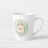 Meh Snarky Sarcastic Funny Mug Latte Mok (Rechts)