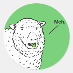 "Meh"-stickers Ronde Sticker