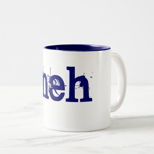 meh tweekleurige koffiemok (Voorkant rechts)