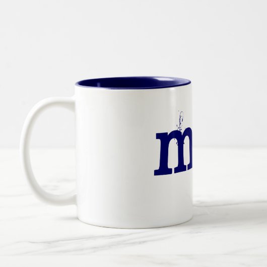 meh tweekleurige koffiemok (Links)