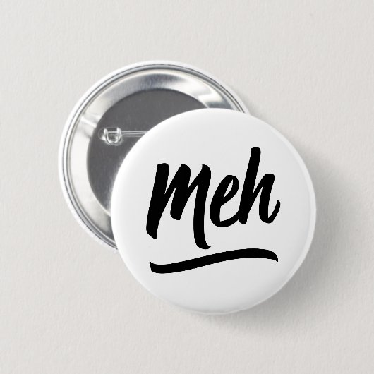 Meh Typografie Ronde Button 5,7 Cm (Voorkant /achterkant)
