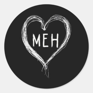 Meh Valentijnse Valentijnsdag singles Ronde Sticker
