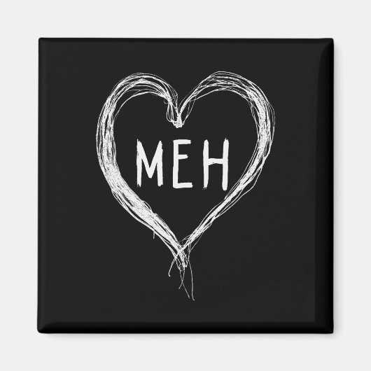 Meh Valentines Anti Valentijnsdag Singles  Magneet (Voorkant)