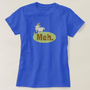 Meh (zei de geit) Grappige Wordplay Cartoon T-shirt
