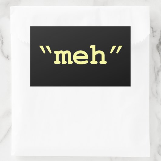 meh - zwarte sticker (Tas)