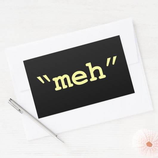 meh - zwarte sticker (Envelop)