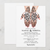 mehandi bruiloft uitnodiging (Voorkant / Achterkant)