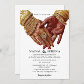 mehandi bruiloft uitnodiging (Voorkant / Achterkant)