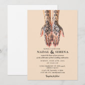 mehandi bruiloft uitnodiging (Voorkant / Achterkant)