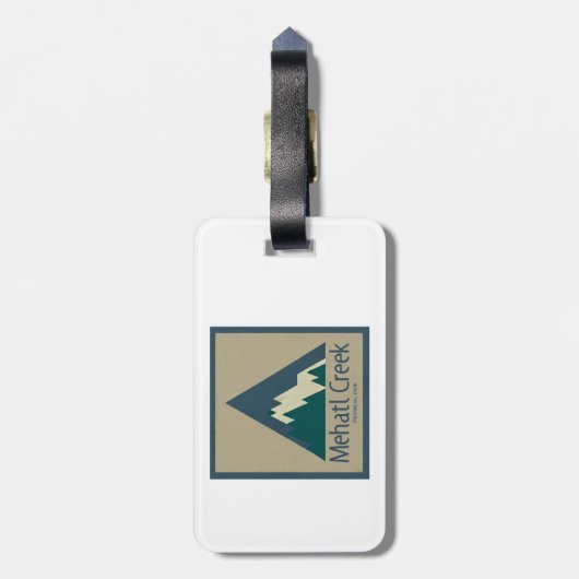 Mehatl Creek Provincial Park Rustiek Bagagelabel (Achterkant verticaal)