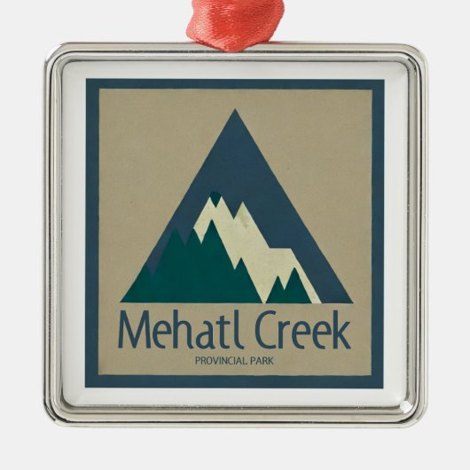 Mehatl Creek Provincial Park Rustiek Metalen Ornament (Voorkant)