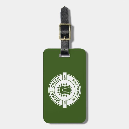 Mehatl Creek Provincial Park Sun Trees Bagagelabel (Voorkant verticaal)