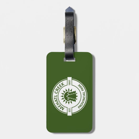 Mehatl Creek Provincial Park Sun Trees Bagagelabel (Achterkant verticaal)