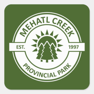 Mehatl Creek Provincial Park Sun Trees Vierkante Sticker