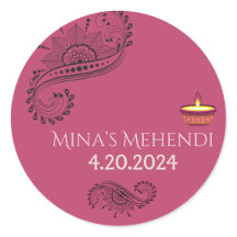 Mehendi aangepaste stickers