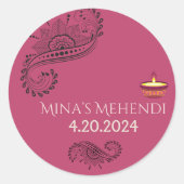 Mehendi aangepaste stickers (Voorkant)