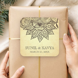  Mehendi Henna Indiase bruiloft gunst Sticker