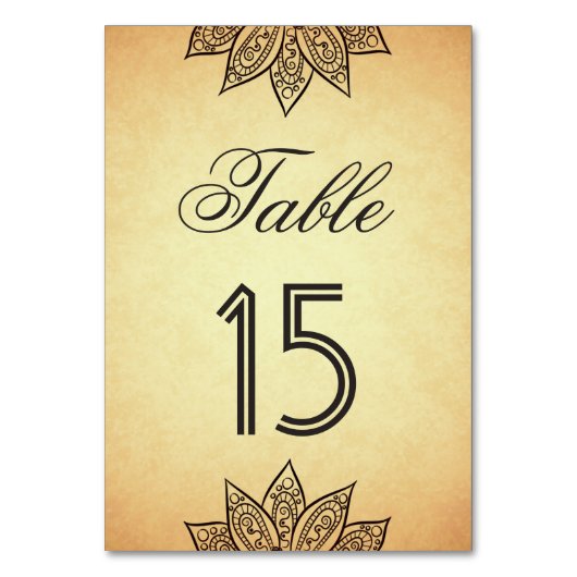 Mehendi Henna Indiase bruiloft Kaart (Voorkant)