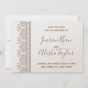 Mehendi Indiase Trouwdag Aankondiging hamsa Henna