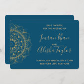 Mehendi Indiase Trouwdag Aankondiging hamsa Henna (Voorkant / Achterkant)