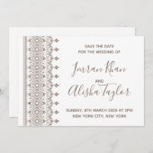 Mehendi Indiase Trouwdag Aankondiging hamsa Henna (Voorkant / Achterkant)